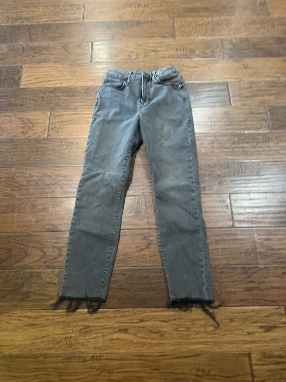 Good American High Rise Raw Hem Skinny Jeans Size 4/27